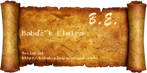 Babák Elmira névjegykártya